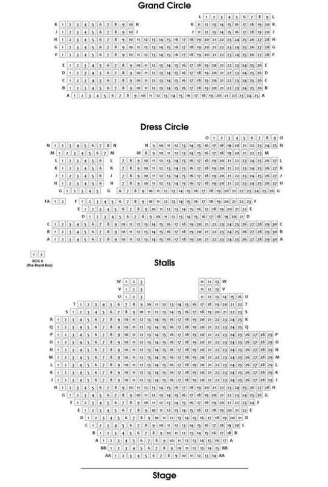 the savoy theatre seating plan